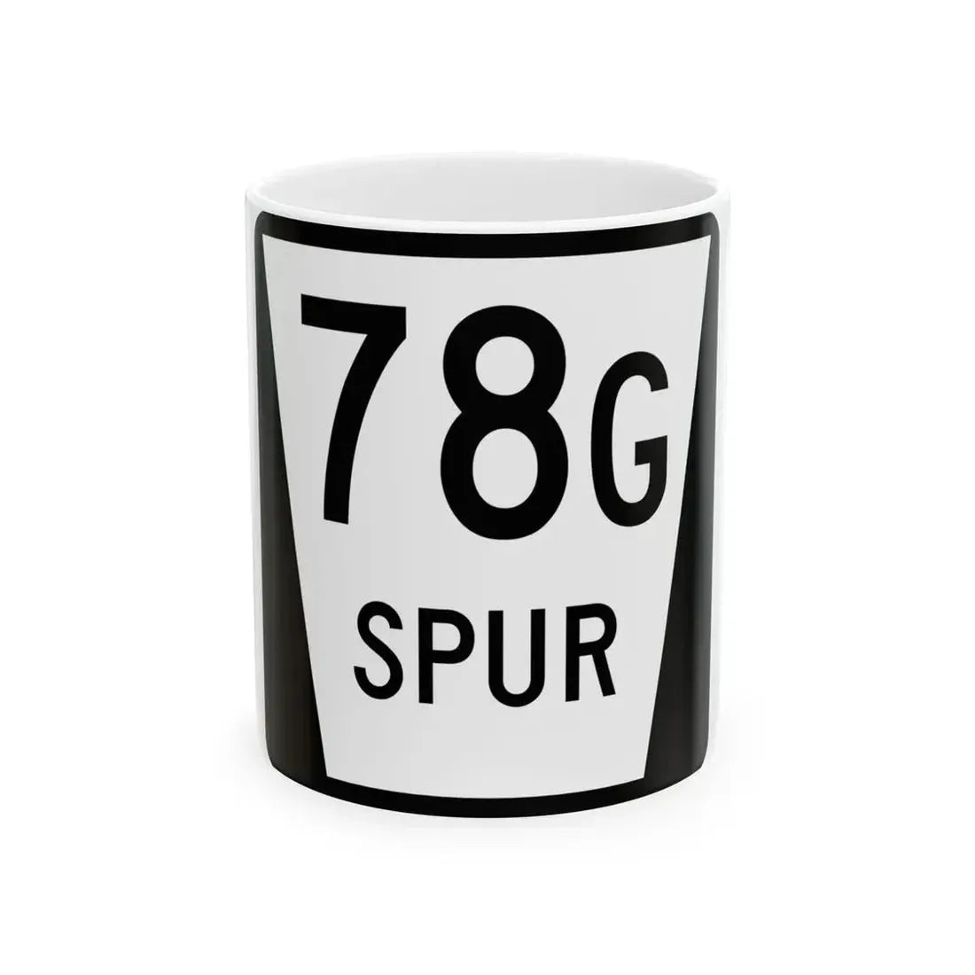 N SPUR 78G (Nebraska) (Road Sign) White Coffee Mug 11oz - Go Mug Yourself