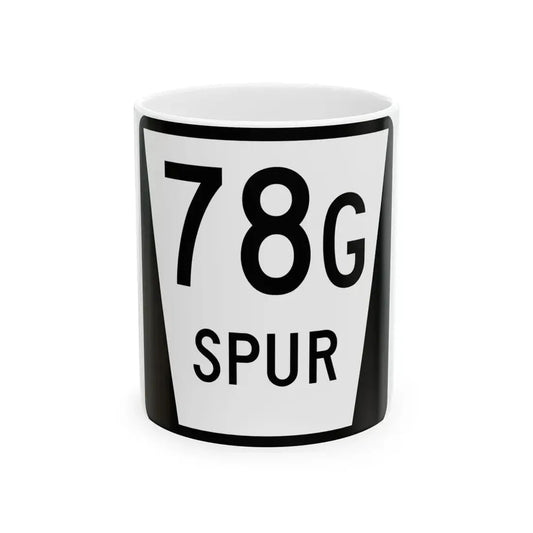 N SPUR 78G (Nebraska) (Road Sign) White Coffee Mug 11oz - Go Mug Yourself