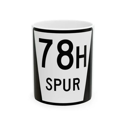 N SPUR 78H (Nebraska) (Road Sign) White Coffee Mug 11oz - Go Mug Yourself