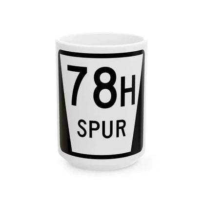 N SPUR 78H (Nebraska) (Road Sign) White Coffee Mug 15oz - Go Mug Yourself