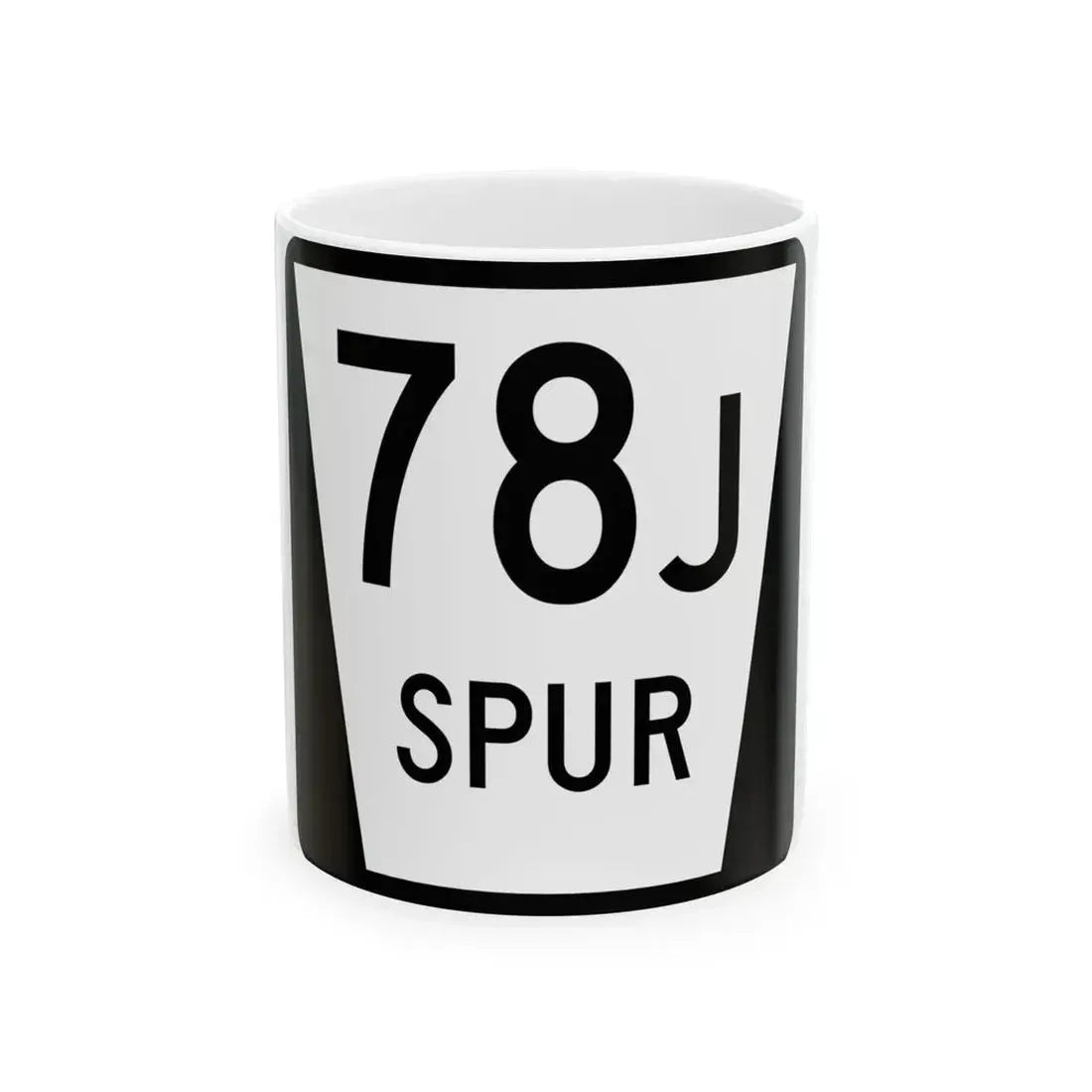 N SPUR 78J (Nebraska) (Road Sign) White Coffee Mug 11oz - Go Mug Yourself