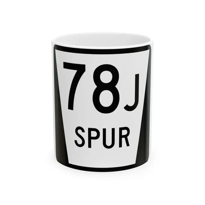 N SPUR 78J (Nebraska) (Road Sign) White Coffee Mug 11oz - Go Mug Yourself