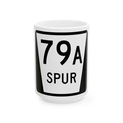 N SPUR 79A (Nebraska) (Road Sign) White Coffee Mug 15oz - Go Mug Yourself