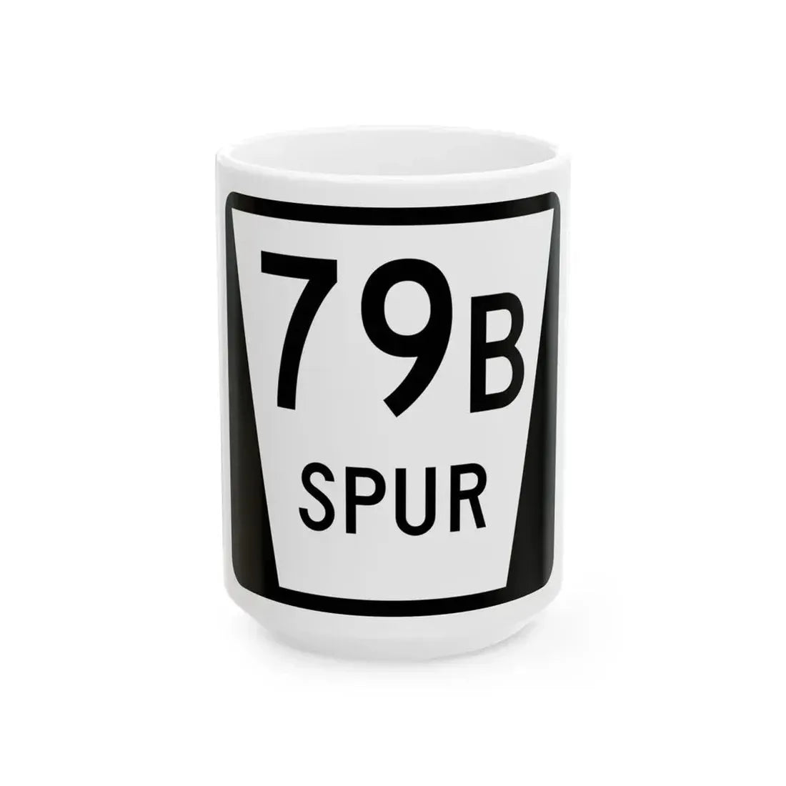 N SPUR 79B (Nebraska) (Road Sign) White Coffee Mug 15oz - Go Mug Yourself