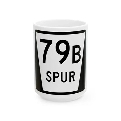N SPUR 79B (Nebraska) (Road Sign) White Coffee Mug 15oz - Go Mug Yourself