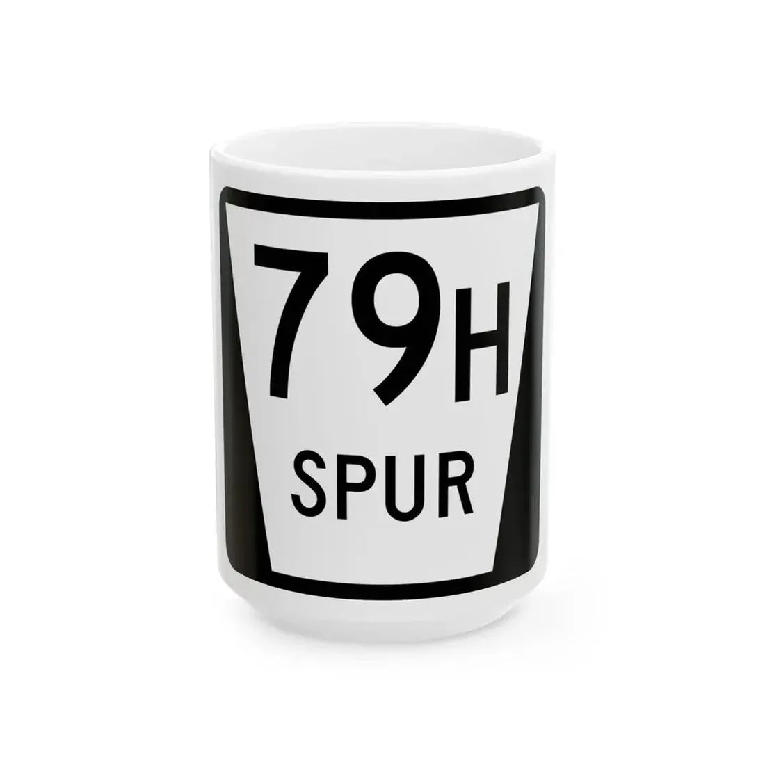 N SPUR 79H (Nebraska) (Road Sign) White Coffee Mug 15oz - Go Mug Yourself