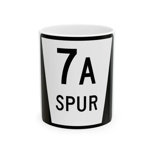 N SPUR 7A (Nebraska) (Road Sign) White Coffee Mug 11oz - Go Mug Yourself