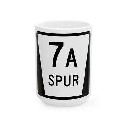 N SPUR 7A (Nebraska) (Road Sign) White Coffee Mug 15oz - Go Mug Yourself