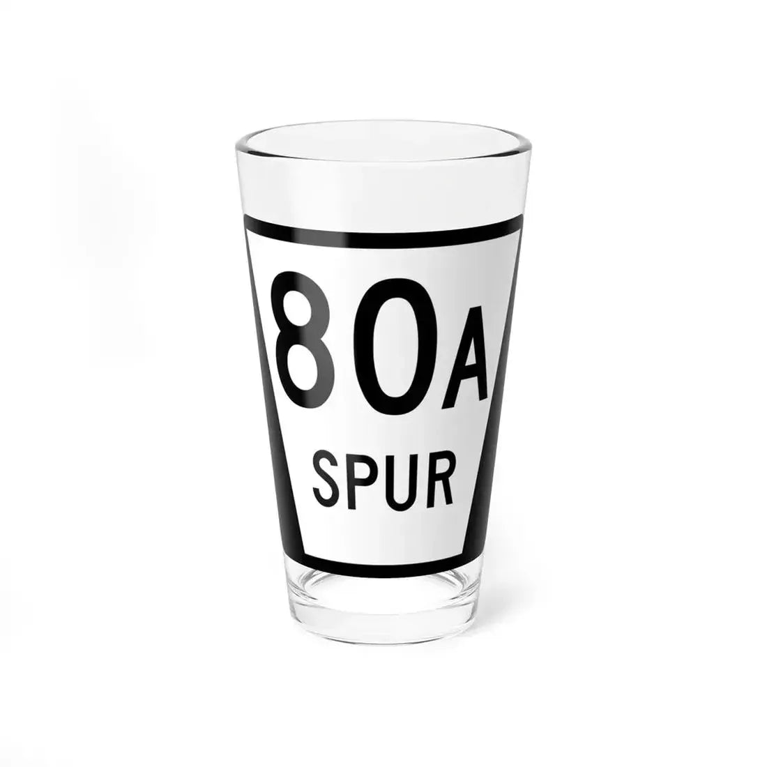 N SPUR 80A (Nebraska) (Road Sign) Pint Glass 16oz 16oz - Go Mug Yourself