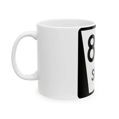 N SPUR 80A (Nebraska) (Road Sign) White Coffee Mug - Go Mug Yourself
