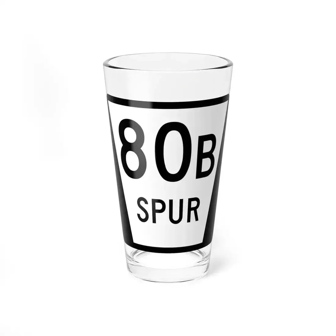 N SPUR 80B (Nebraska) (Road Sign) Pint Glass 16oz 16oz - Go Mug Yourself