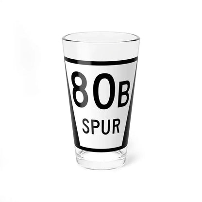 N SPUR 80B (Nebraska) (Road Sign) Pint Glass 16oz 16oz - Go Mug Yourself