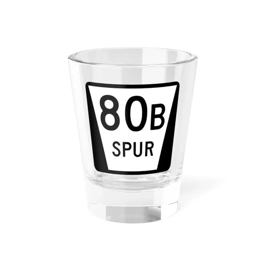 N SPUR 80B (Nebraska) (Road Sign) Shot Glass 1.5oz 1.5oz - Go Mug Yourself