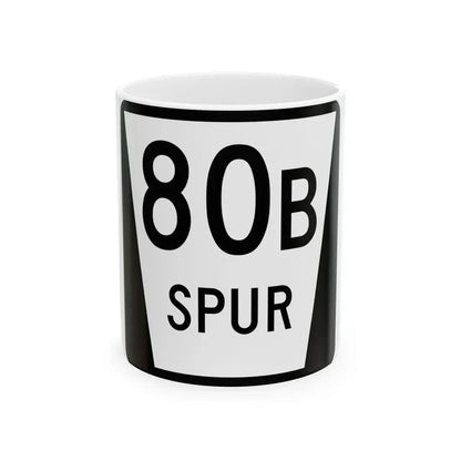 N SPUR 80B (Nebraska) (Road Sign) White Coffee Mug 11oz - Go Mug Yourself