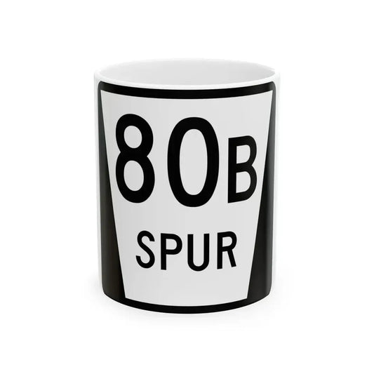 N SPUR 80B (Nebraska) (Road Sign) White Coffee Mug 11oz - Go Mug Yourself
