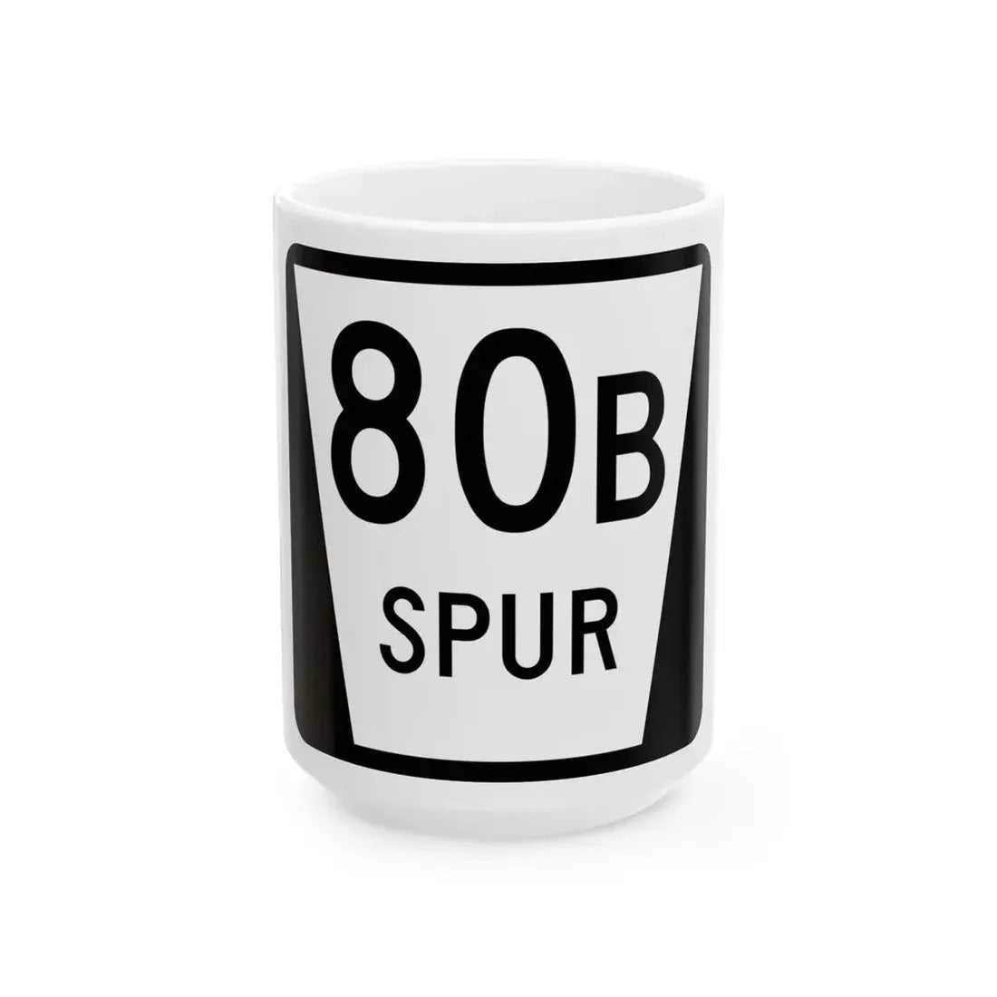 N SPUR 80B (Nebraska) (Road Sign) White Coffee Mug 15oz - Go Mug Yourself