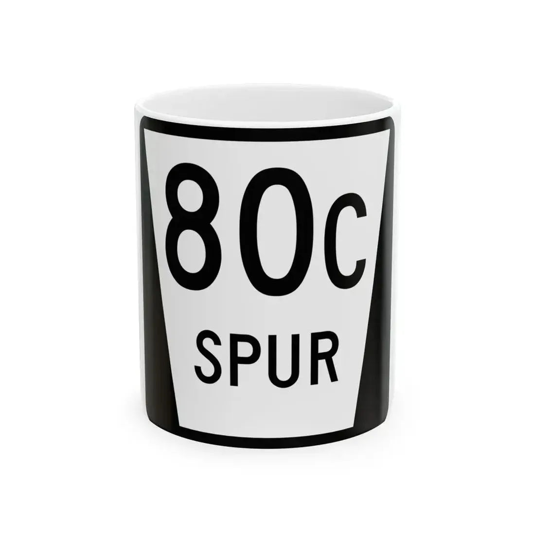 N SPUR 80C (Nebraska) (Road Sign) White Coffee Mug 11oz - Go Mug Yourself