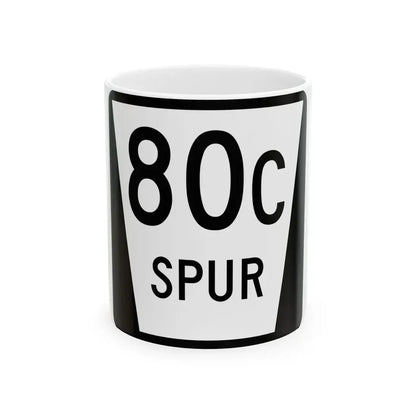 N SPUR 80C (Nebraska) (Road Sign) White Coffee Mug 11oz - Go Mug Yourself