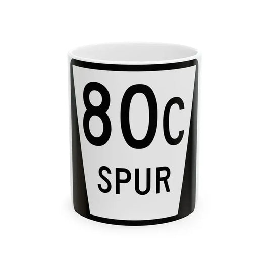 N SPUR 80C (Nebraska) (Road Sign) White Coffee Mug 11oz - Go Mug Yourself
