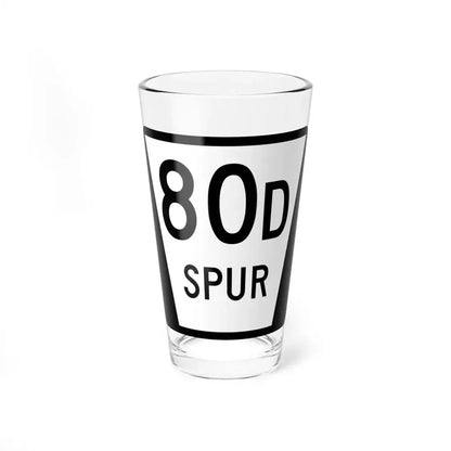 N SPUR 80D (Nebraska) (Road Sign) Pint Glass 16oz 16oz - Go Mug Yourself