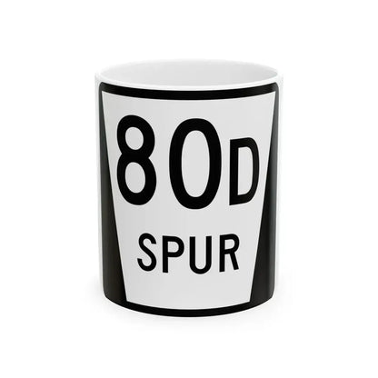 N SPUR 80D (Nebraska) (Road Sign) White Coffee Mug 11oz - Go Mug Yourself