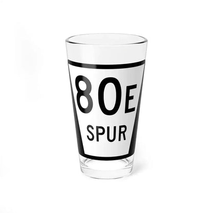 N SPUR 80E (Nebraska) (Road Sign) Pint Glass 16oz 16oz - Go Mug Yourself