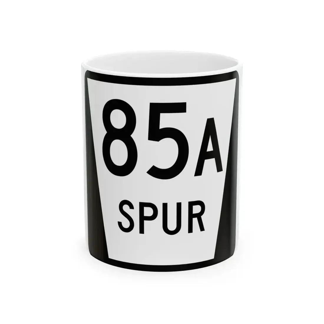 N SPUR 85A (Nebraska) (Road Sign) White Coffee Mug 11oz - Go Mug Yourself