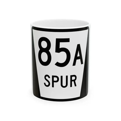 N SPUR 85A (Nebraska) (Road Sign) White Coffee Mug 11oz - Go Mug Yourself