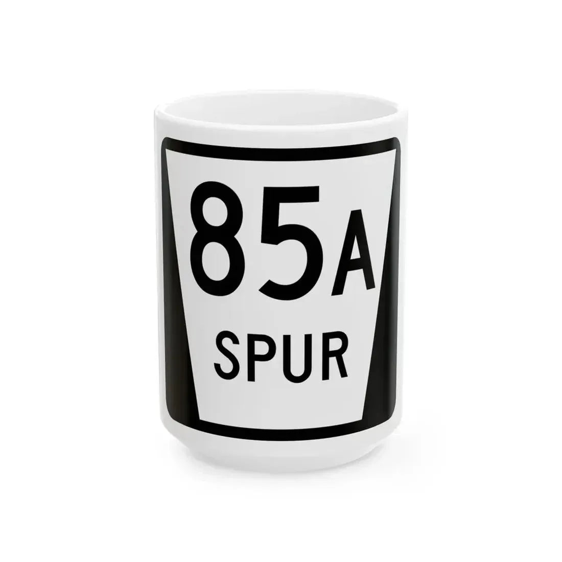 N SPUR 85A (Nebraska) (Road Sign) White Coffee Mug 15oz - Go Mug Yourself