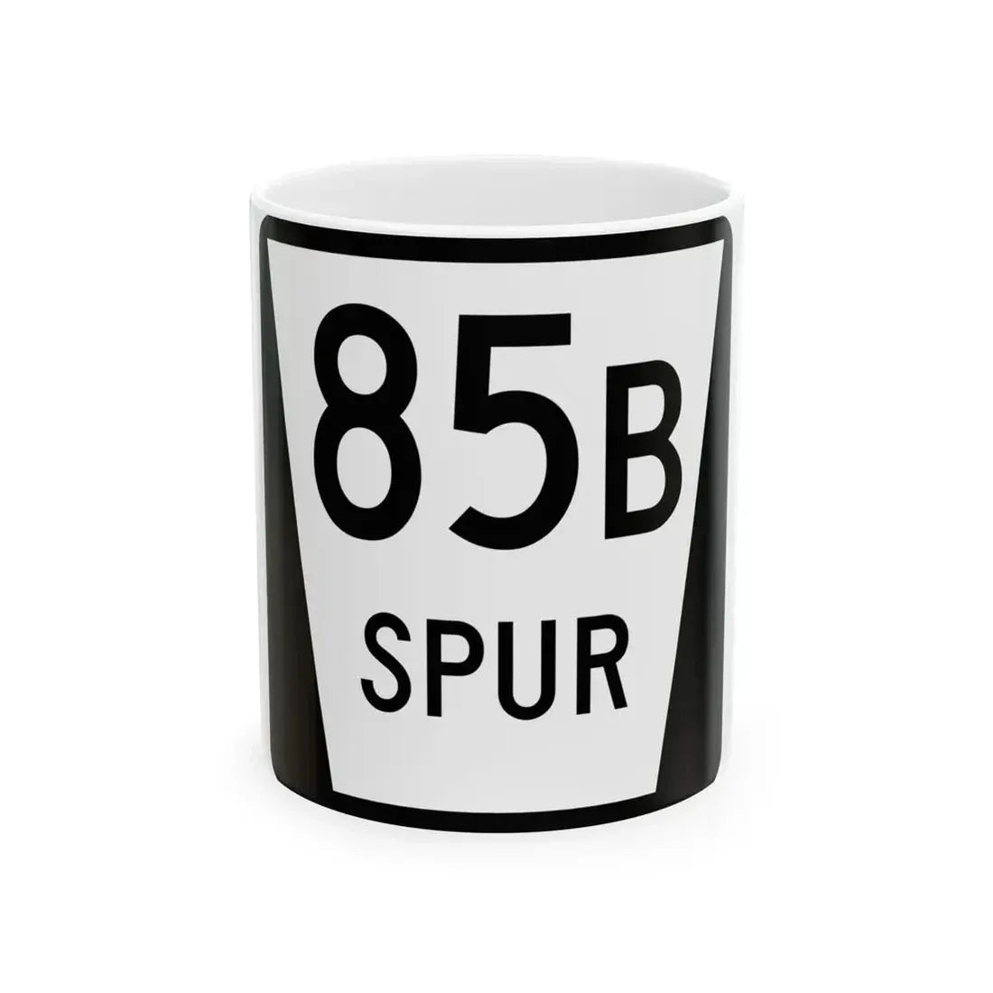 N SPUR 85B (Nebraska) (Road Sign) White Coffee Mug 11oz - Go Mug Yourself