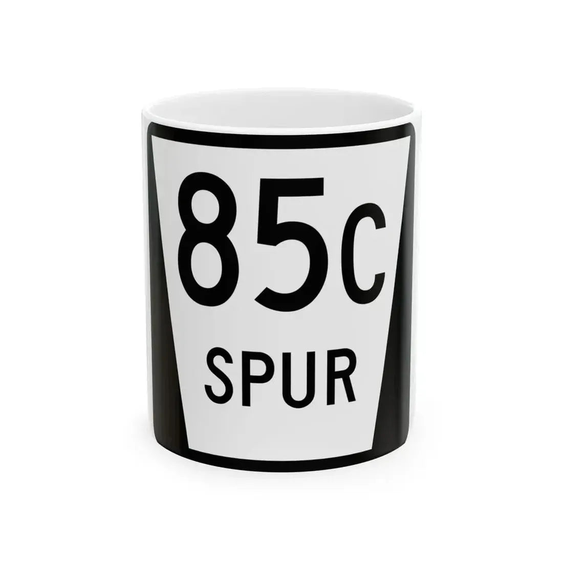 N SPUR 85C (Nebraska) (Road Sign) White Coffee Mug 11oz - Go Mug Yourself
