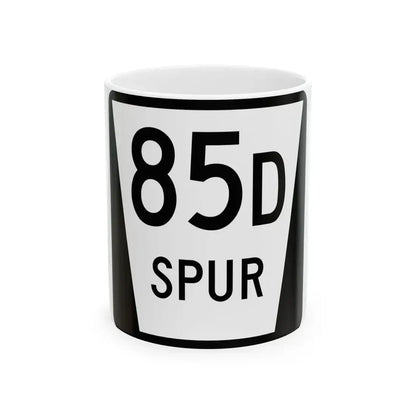 N SPUR 85D (Nebraska) (Road Sign) White Coffee Mug 11oz - Go Mug Yourself