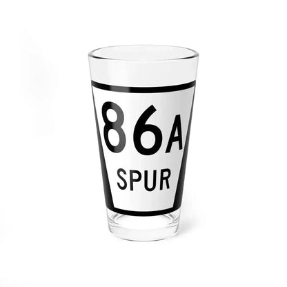 N SPUR 86A (Nebraska) (Road Sign) Pint Glass 16oz 16oz - Go Mug Yourself