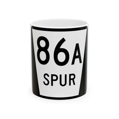 N SPUR 86A (Nebraska) (Road Sign) White Coffee Mug 11oz - Go Mug Yourself