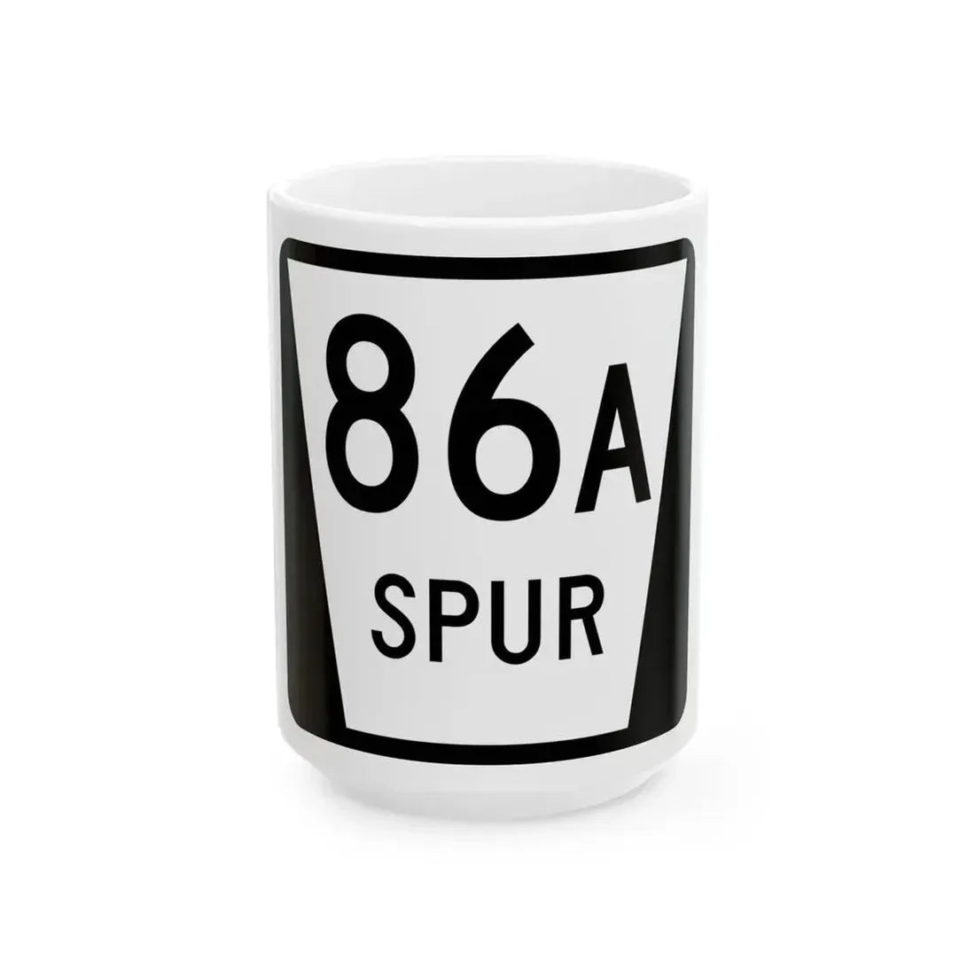 N SPUR 86A (Nebraska) (Road Sign) White Coffee Mug 15oz - Go Mug Yourself