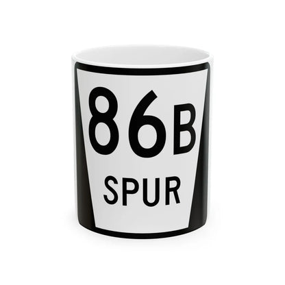 N SPUR 86B (Nebraska) (Road Sign) White Coffee Mug 11oz - Go Mug Yourself