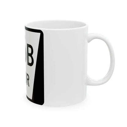 N SPUR 86B (Nebraska) (Road Sign) White Coffee Mug - Go Mug Yourself