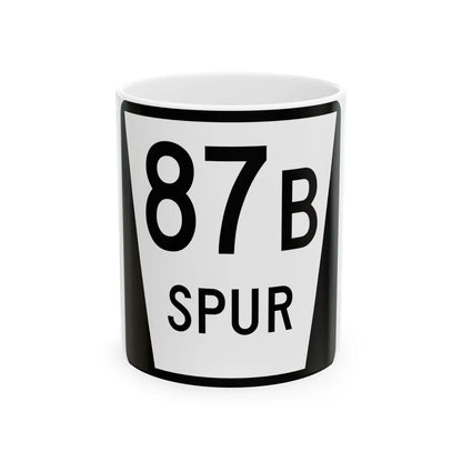 N SPUR 87B (Nebraska) (Road Sign) White Coffee Mug 11oz - Go Mug Yourself