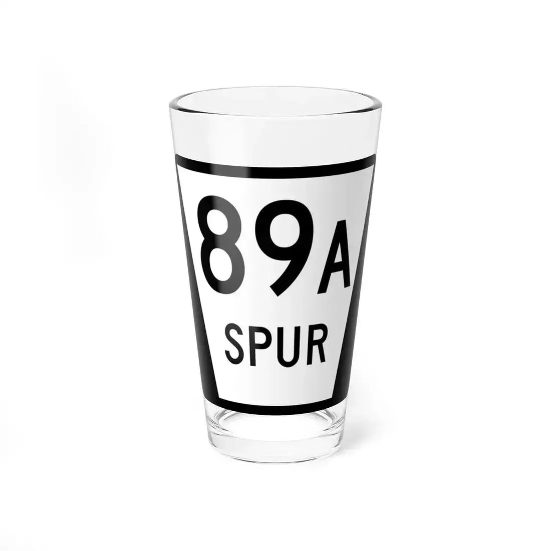N SPUR 89A (Nebraska) (Road Sign) Pint Glass 16oz 16oz - Go Mug Yourself