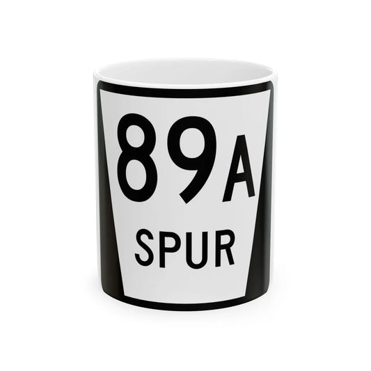 N SPUR 89A (Nebraska) (Road Sign) White Coffee Mug 11oz - Go Mug Yourself