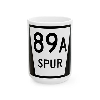 N SPUR 89A (Nebraska) (Road Sign) White Coffee Mug 15oz - Go Mug Yourself