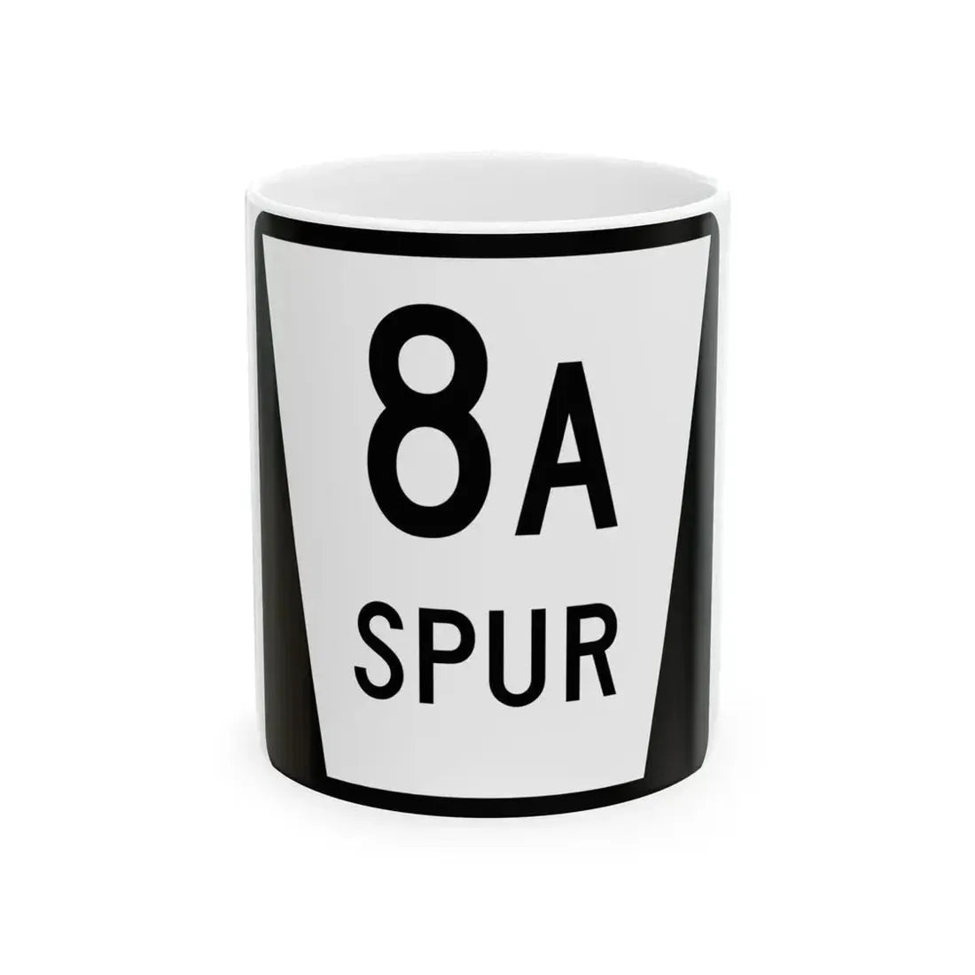 N SPUR 8A (Nebraska) (Road Sign) White Coffee Mug 11oz - Go Mug Yourself