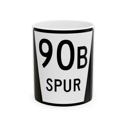 N SPUR 90B (Nebraska) (Road Sign) White Coffee Mug 11oz - Go Mug Yourself