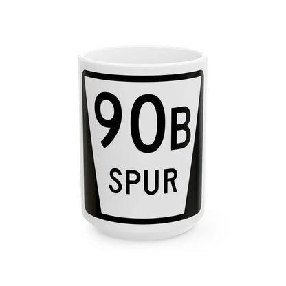 N SPUR 90B (Nebraska) (Road Sign) White Coffee Mug 15oz - Go Mug Yourself