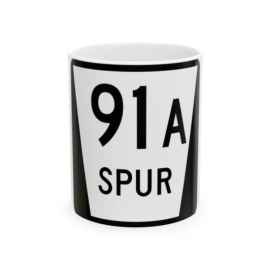 N SPUR 91A (Nebraska) (Road Sign) White Coffee Mug 11oz - Go Mug Yourself
