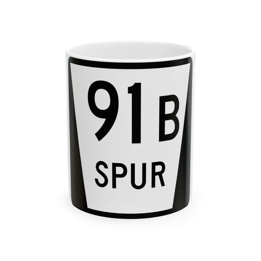 N SPUR 91B (Nebraska) (Road Sign) White Coffee Mug 11oz - Go Mug Yourself