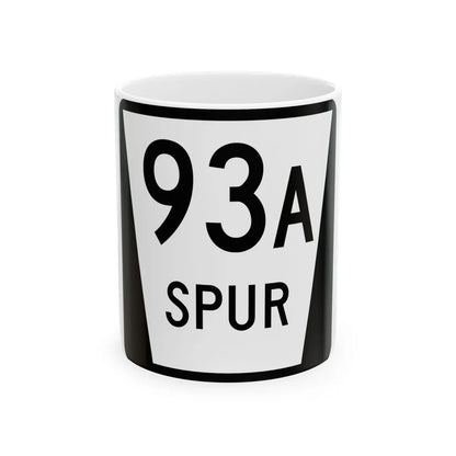 N SPUR 93A (Nebraska) (Road Sign) White Coffee Mug 11oz - Go Mug Yourself