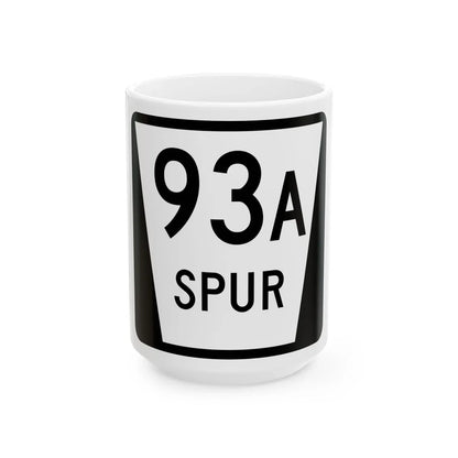 N SPUR 93A (Nebraska) (Road Sign) White Coffee Mug 15oz - Go Mug Yourself