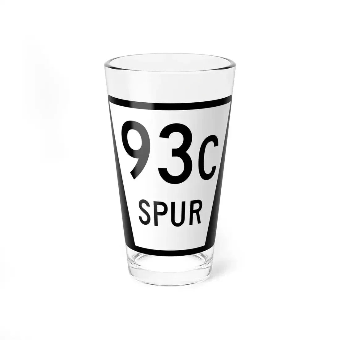 N SPUR 93C (Nebraska) (Road Sign) Pint Glass 16oz 16oz - Go Mug Yourself