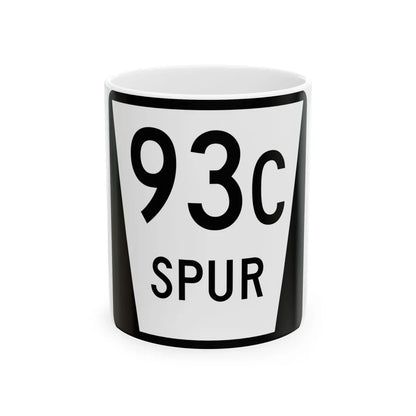 N SPUR 93C (Nebraska) (Road Sign) White Coffee Mug 11oz - Go Mug Yourself